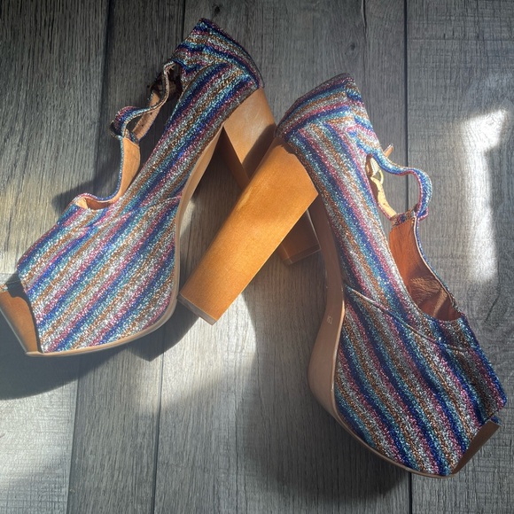 Jeffery Campbell Foxy rainbow platform heels - Picture 13 of 14